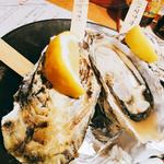 北海道の焼牡蠣3種食べ比べ(酒と銀シャリ せいす)