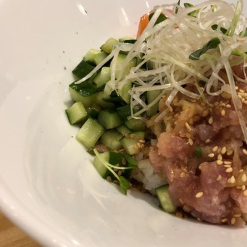 パリパリねぎとろたくとアボカド丼(おぼんdeごはん LECT店)