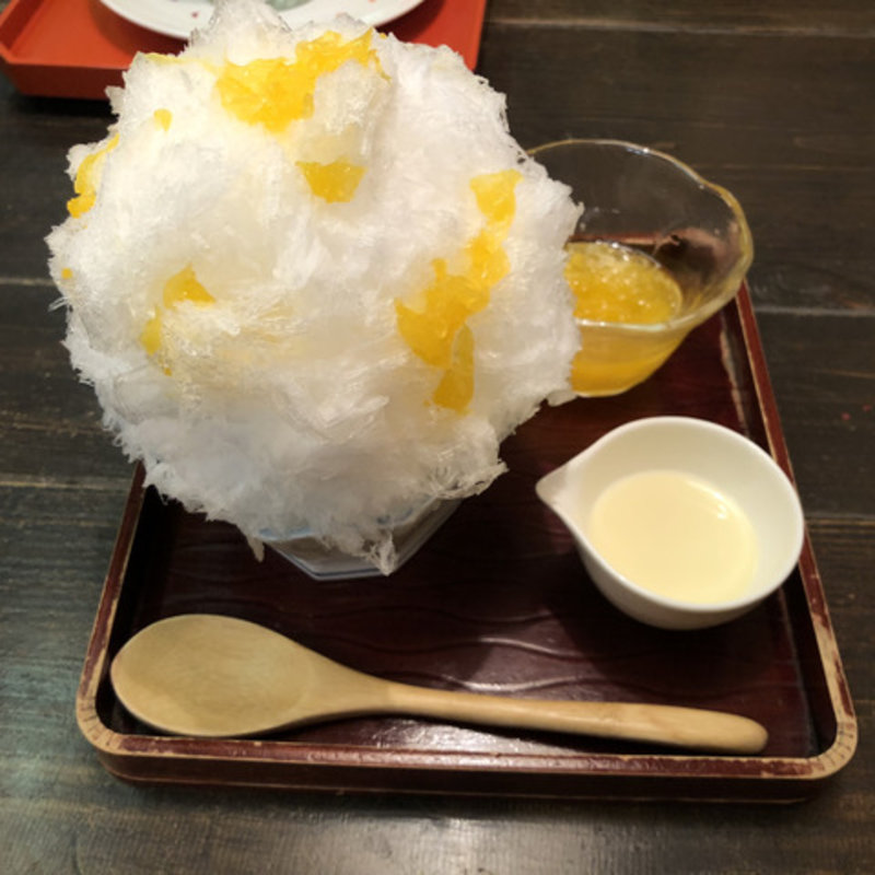 減農薬尾道はっさくミルクのふわふわかき氷(甘味処　ととあん )