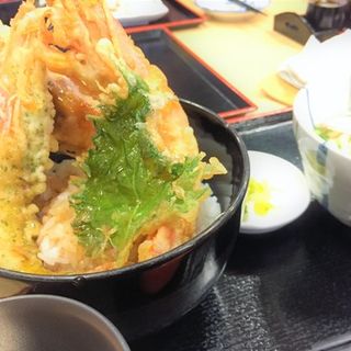 海老天丼セット(魚食堂たわら)