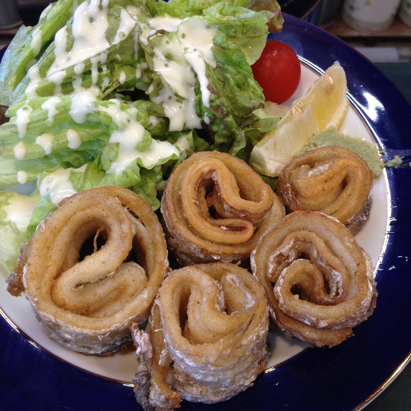太刀魚のクルクル揚げ(魚屋食堂 カネシチ水産)