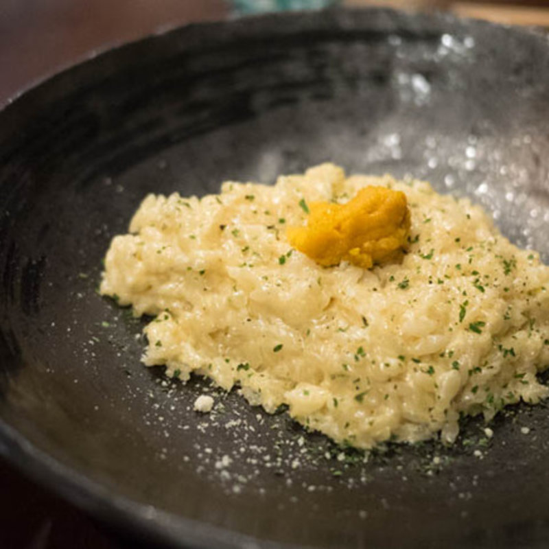 和食屋さんの生うにクリームリゾット(sakeba  赤坂店)