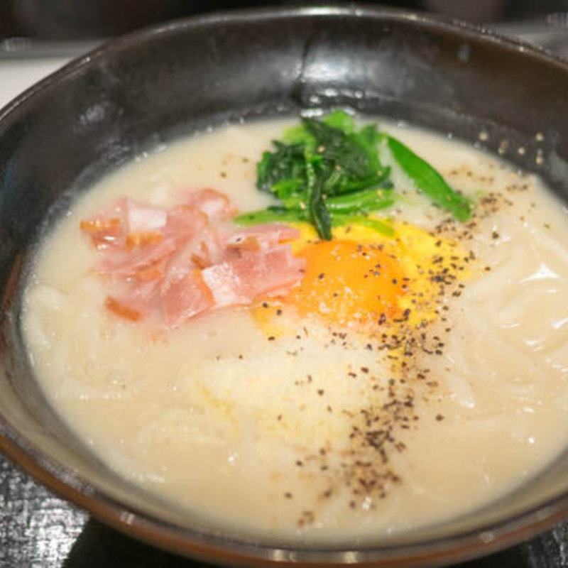カルボナーラうどんめし(板前うどん　するり)