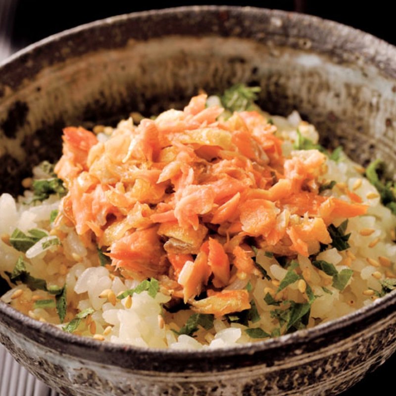 コース（鮭ハラスご飯、漬物）(下町割烹とめだて )