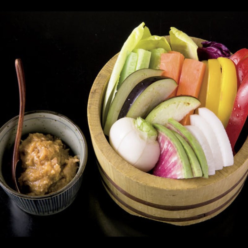 自家製肉みそ 野菜桶(赤坂焼鳥 鳳)