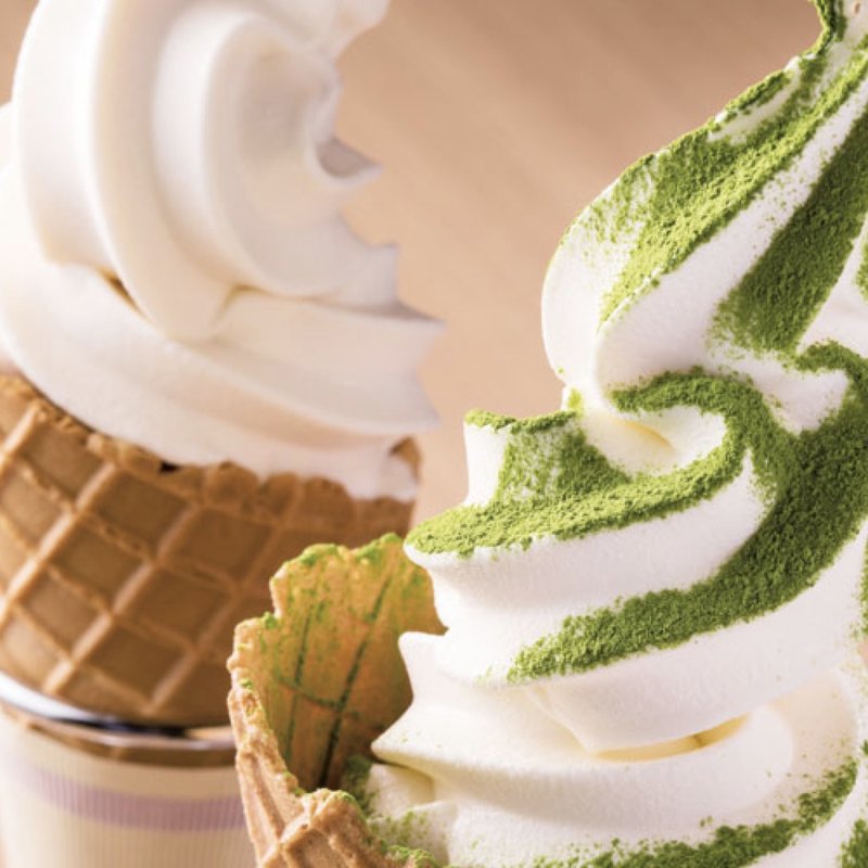 ソフトクリーム（河越抹茶、甘酒）(小江戸蔵里 ききざけ処 昭和蔵)