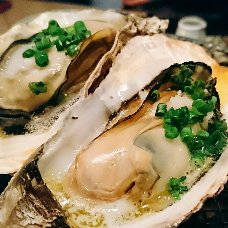 牡蠣の七輪焼き(梅田 ワーフ)