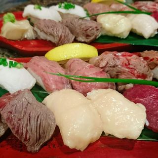 6貫寿司盛り合わせ(肉料理 肉の寿司 okitaya)