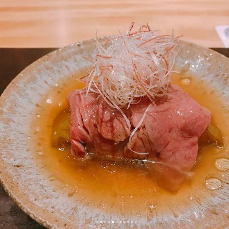 熊本牛/上賀茂の青ナス(祇園 きだ)