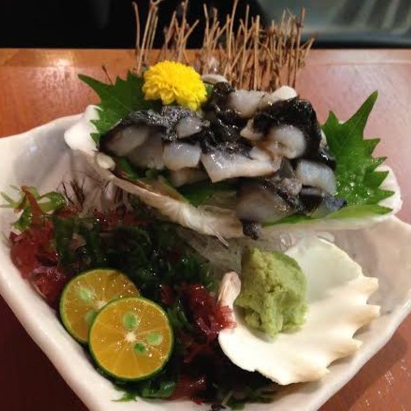 シャコ貝の刺身(豊年満作 石垣店)