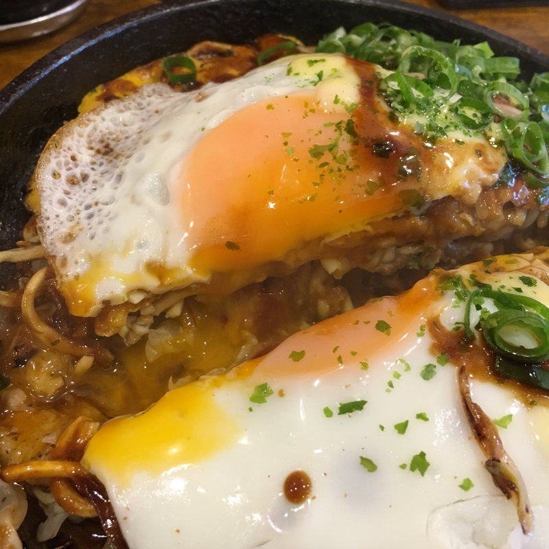 ネギ玉子モダン焼き(お好み焼･焼きそば かな川 大橋本店)
