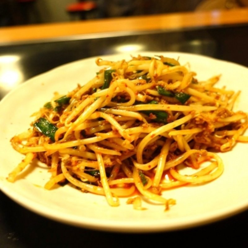 台湾ニラもやし炒め(一夢庵)