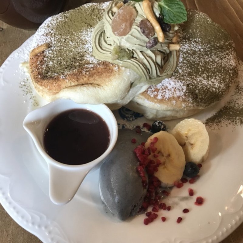 ほうじ茶パンケーキ(プラッフィー カフェ)