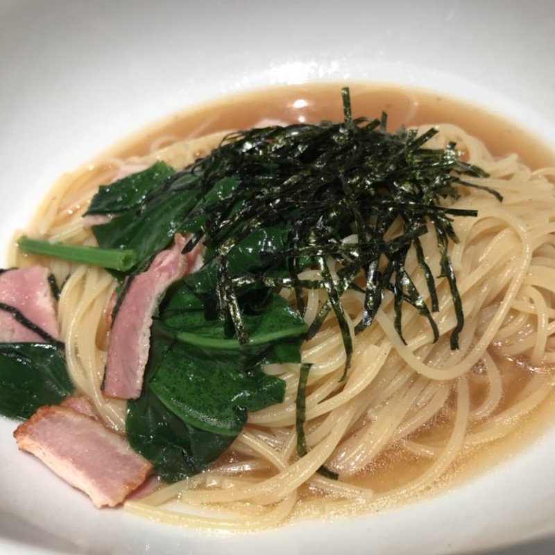 ほうれん草とベーコンの和風すぱ(すぱじろう 麻布十番店 )