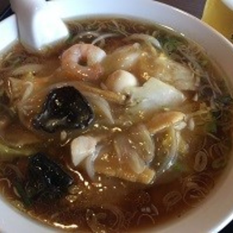 エビあんかけ醤油ラーメン(中華料理 長城)