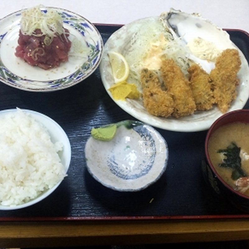 カキフライ定食(市場食堂 花いち)