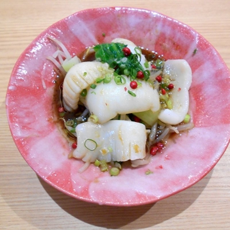 烏賊の湯引き香り醤油かけ(花木蘭 点心)