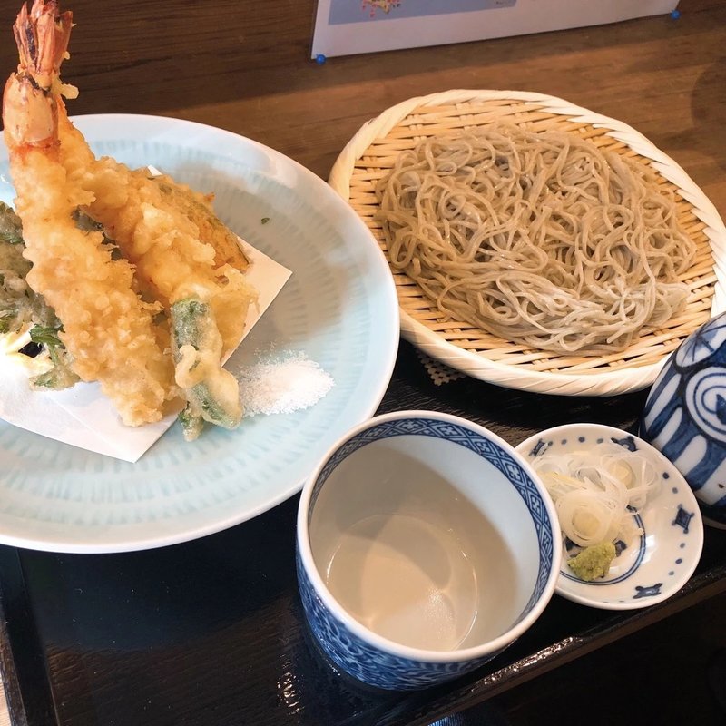 海老天もりそば(手打そば 三咲)