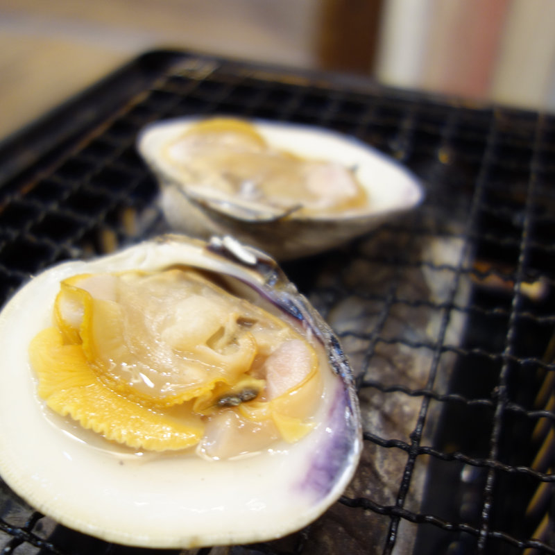 活白蛤(ホンビノス貝)の殻焼2個(磯丸水産 中洲川端店)