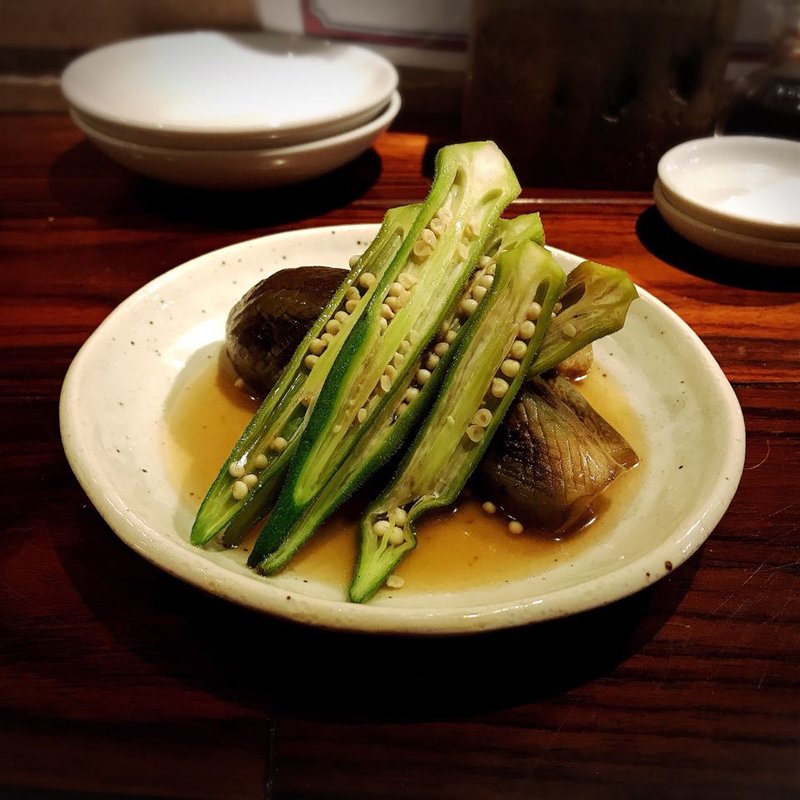 茄子とオクラの煮浸し(いが嵐倉庫 )