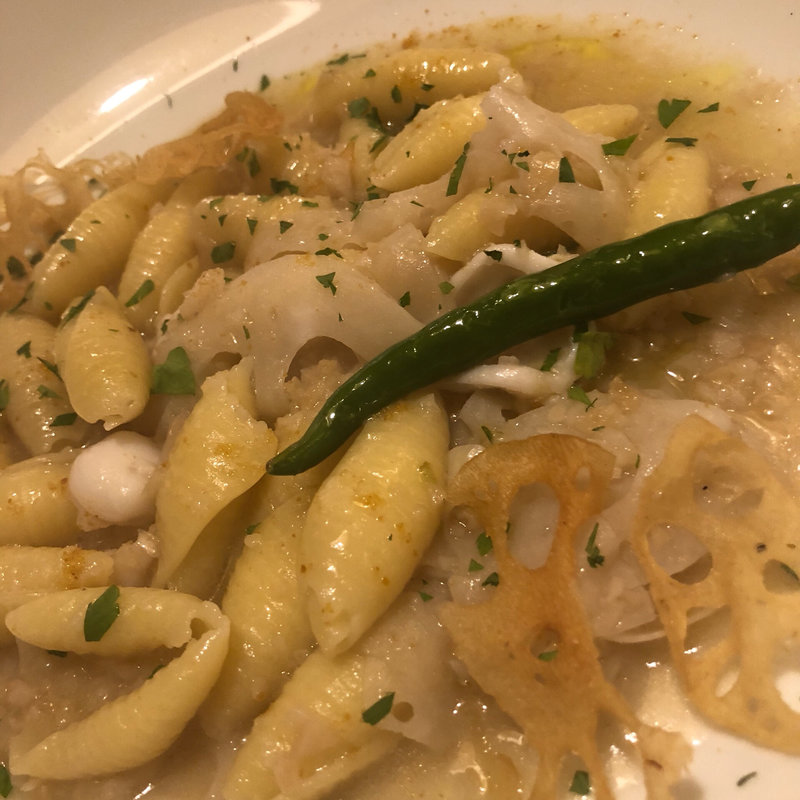 宮本さんの蓮根とカラスミペペロンチーノ(AWkitchen10 麻布十番店)