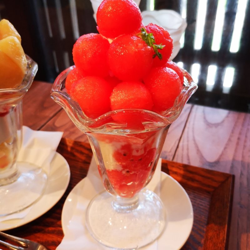 すいかパフェ(くらしき桃子 倉敷本店 )