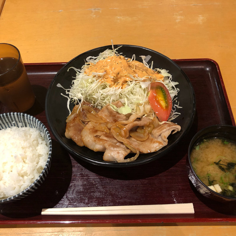 生姜焼き定食(TABE TABI MARKET市原SA)