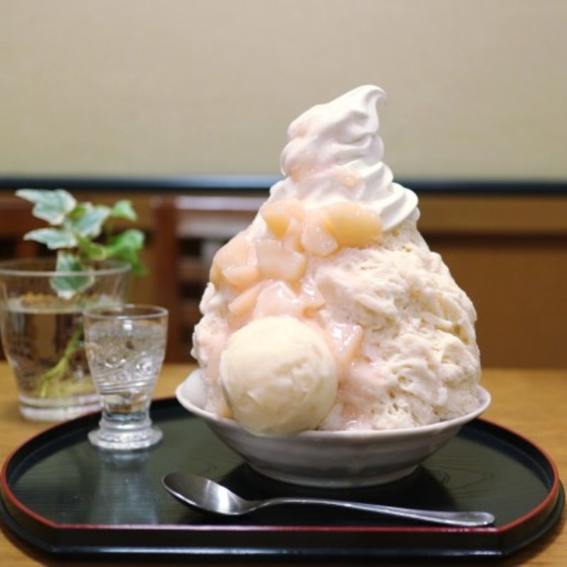 ピーチソフトミルク(甘味処 古今茶家)