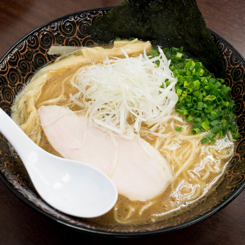 鶏白湯 生揚げ醤油(玉ネギごはん付き)(麺や 睡蓮)