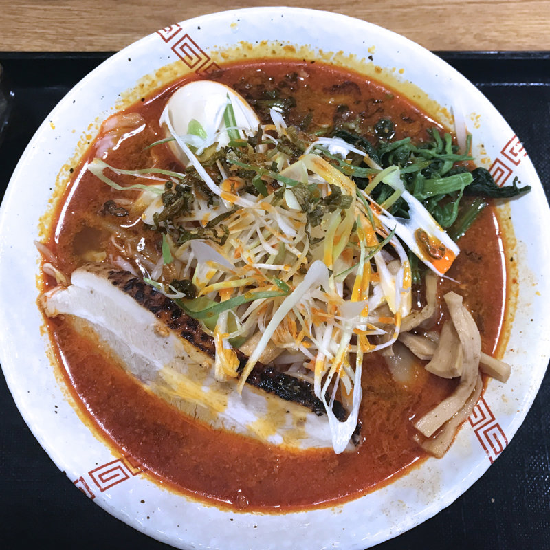 辛めん（太麺・辛め）(中華そば 松葉)