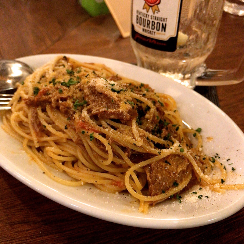仔羊のラグーソースのスパゲッティ(大衆ビストロ煮ジル 五反田店)