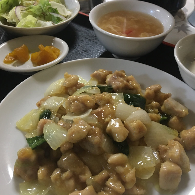 若鶏肉のカレー味炒め(精華楼)