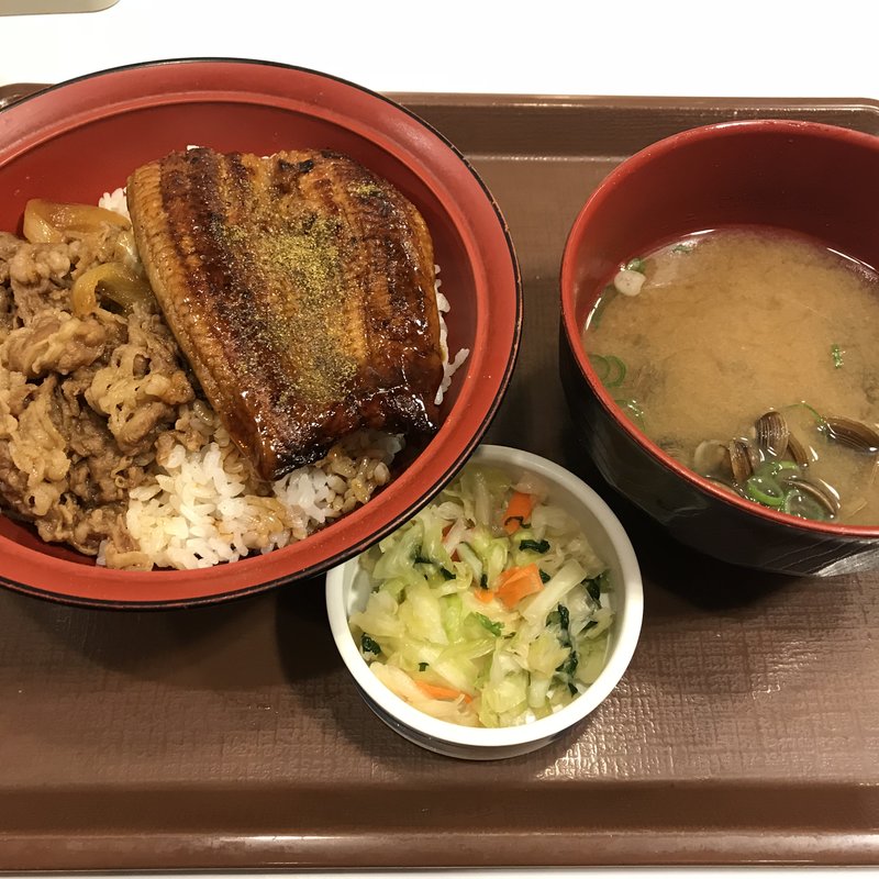 うな牛しじみ汁おしんこセット(すき家 三田店 )