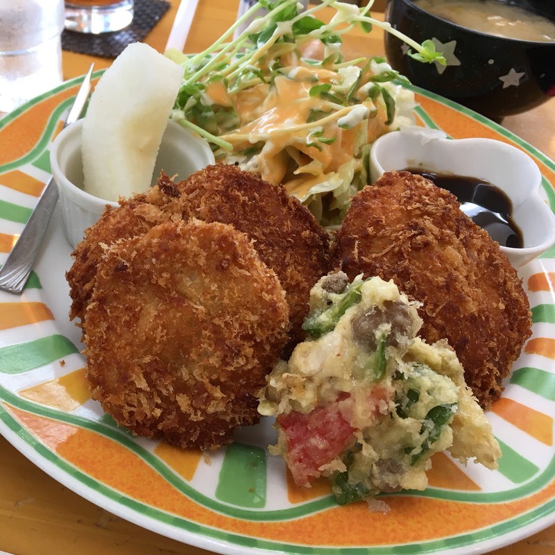 日替わりランチ、チキンカツ(ラーク 浅草店)