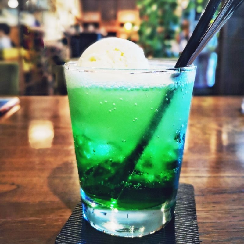 クリームソーダ（メロン）(TAJIMA COFFEE)