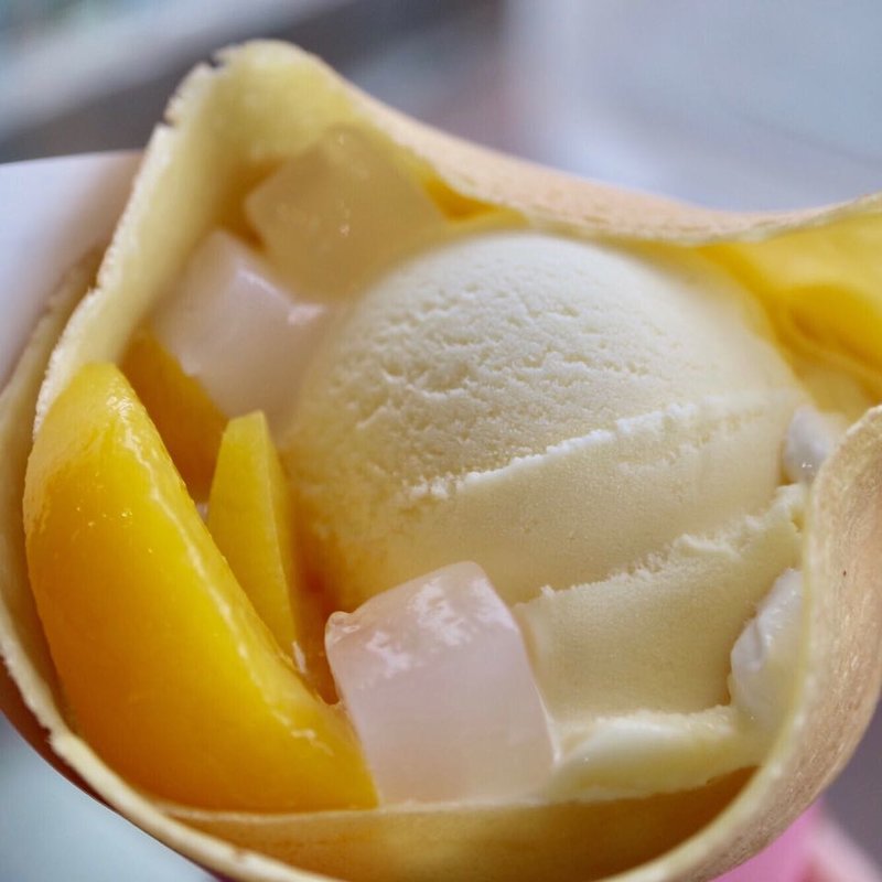 ナタデココピーチクレープ(ちぇりーろこ)