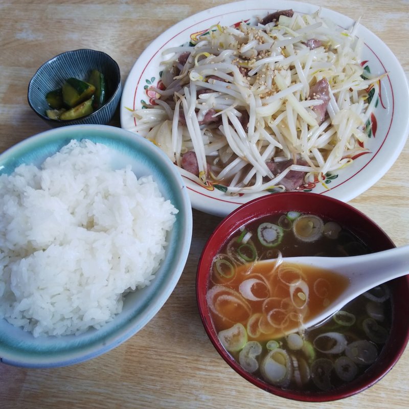 かしら塩焼定食(大ラーメン福龍)