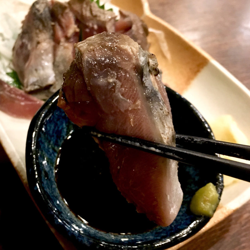 カツオのタタキ(炭火 串焼きボンちゃん)