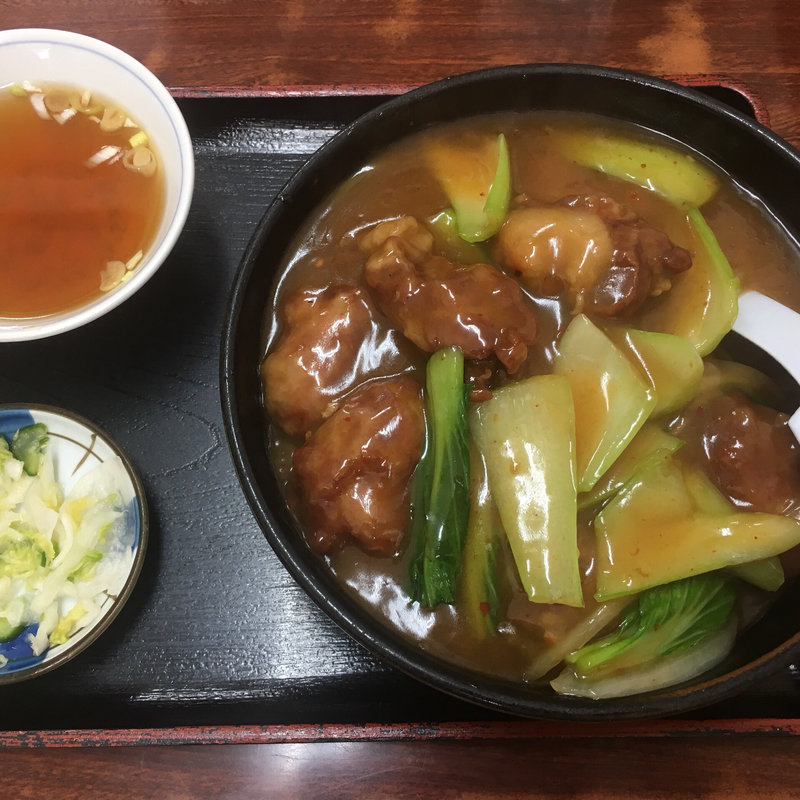 豚唐揚げ丼(福宝)