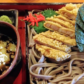 黒豚から揚げ板そば(そば茶屋吹上庵)
