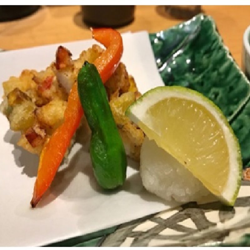 秋野菜のかき揚げ(鮨藤もと)