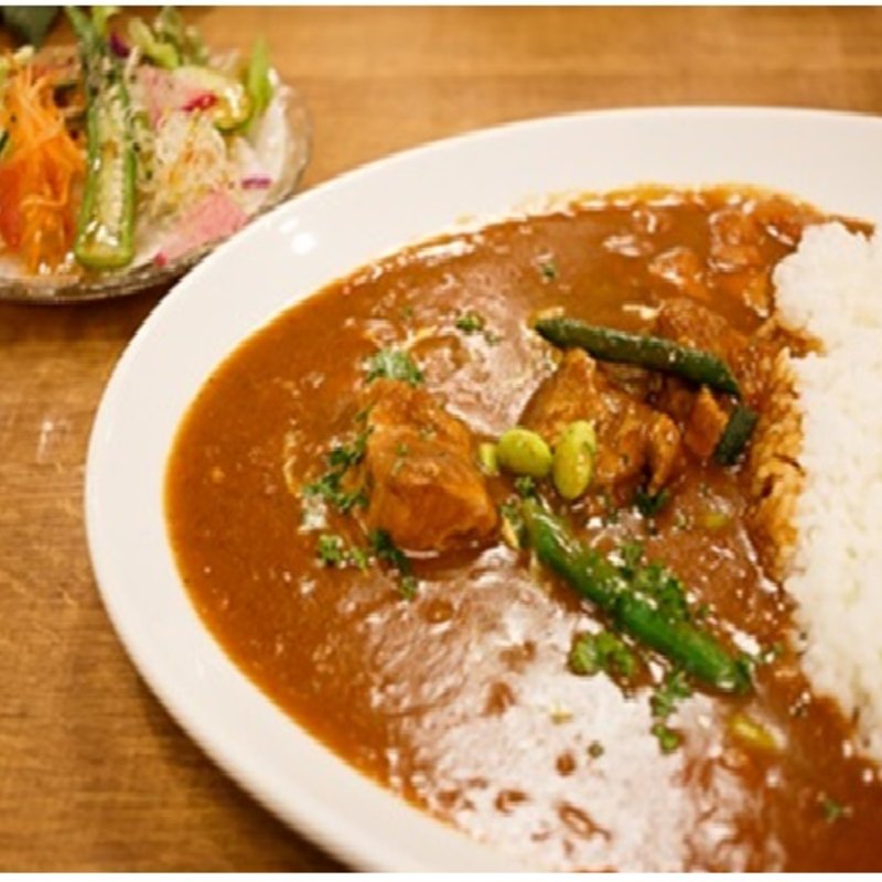 トマトチキンカレー ランチセット(心斎橋MADRAS５)