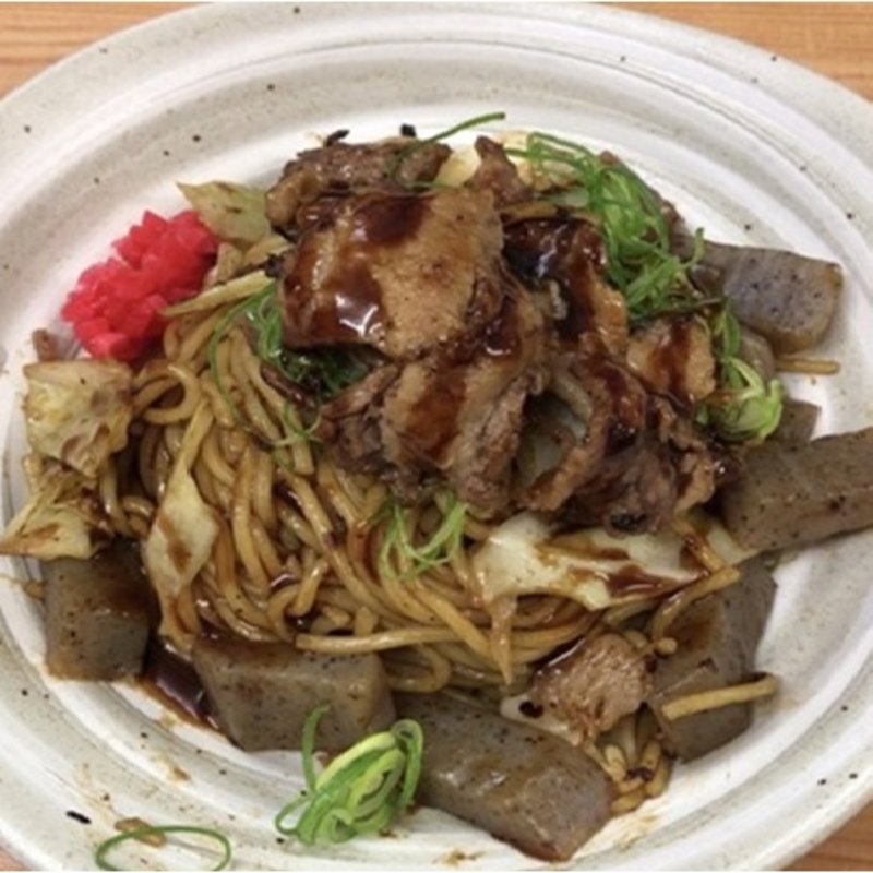 ぼっかけそば(ゆで麺)(たこ焼き玉屋)