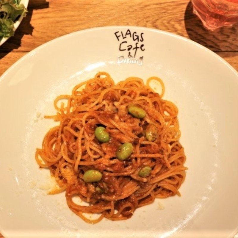 枝豆のミートソーススパゲッティ(フラッグスカフェ&ダイニング )