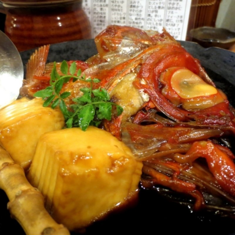 金目鯛あら煮(喜多郎寿し なんば店)