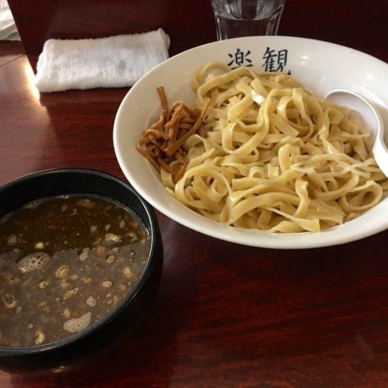 醤油の煮干つけ麺 大盛(楽観 武蔵小山)