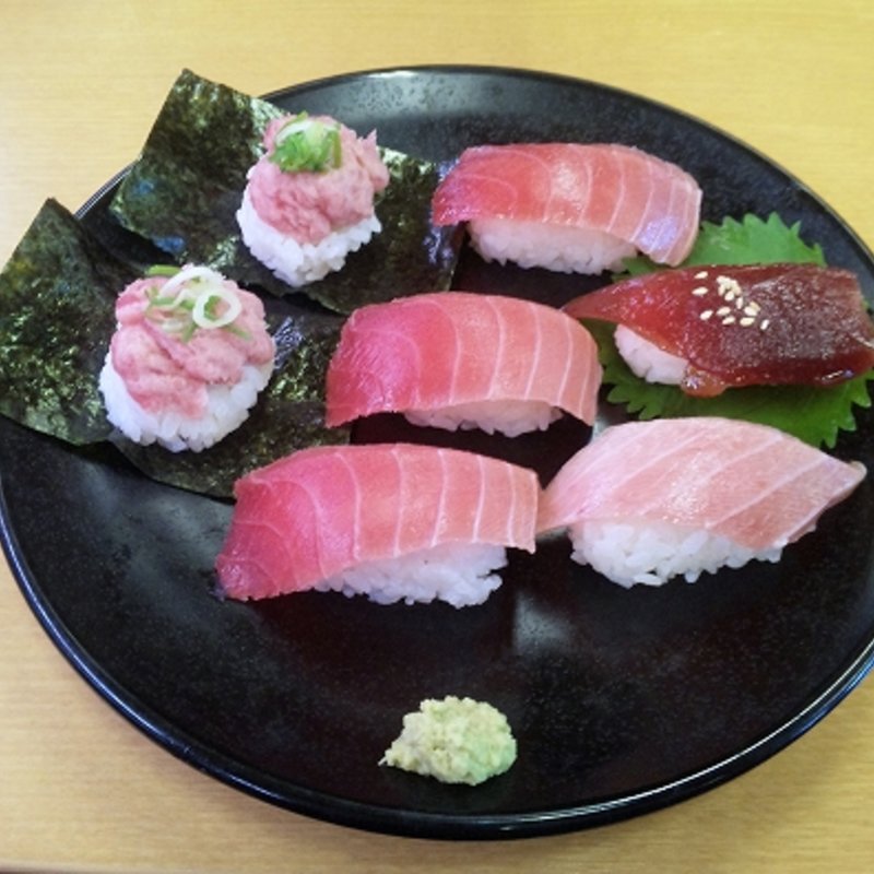 天然インド鮪七貫盛り(スシロー 川崎第一京浜店)