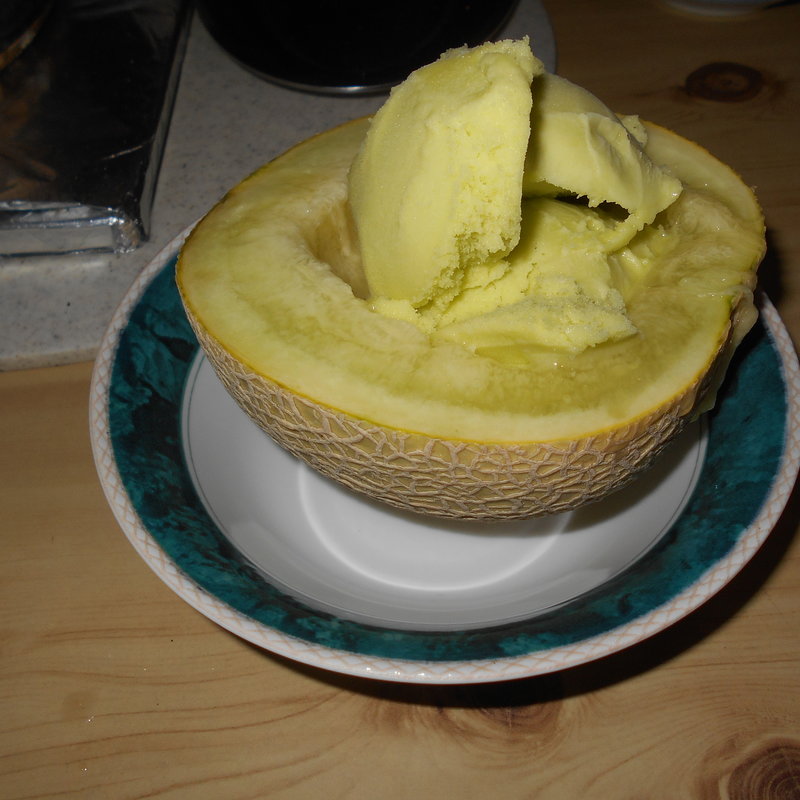 まるごとメロンとシャーベット(焼肉 はせ川)