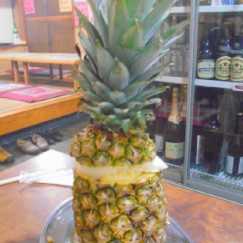 丸ごとパインシャーベット(焼肉 はせ川)