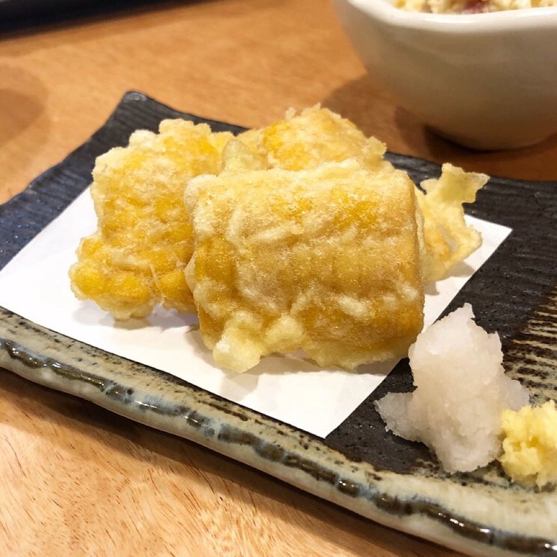 とうもろこしの天ぷら(丸福 錦店)